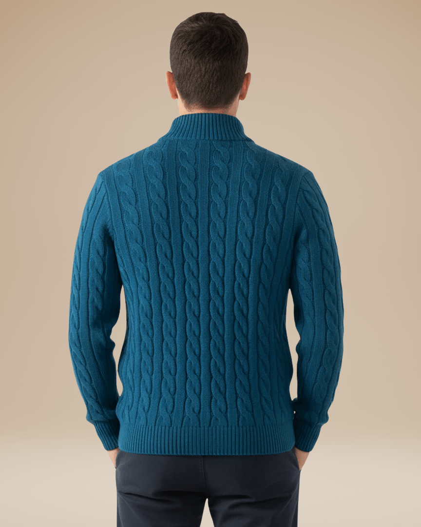 Unisex Cable Sweater with Half Zip | Comfort and Classic Style for Every Occasion