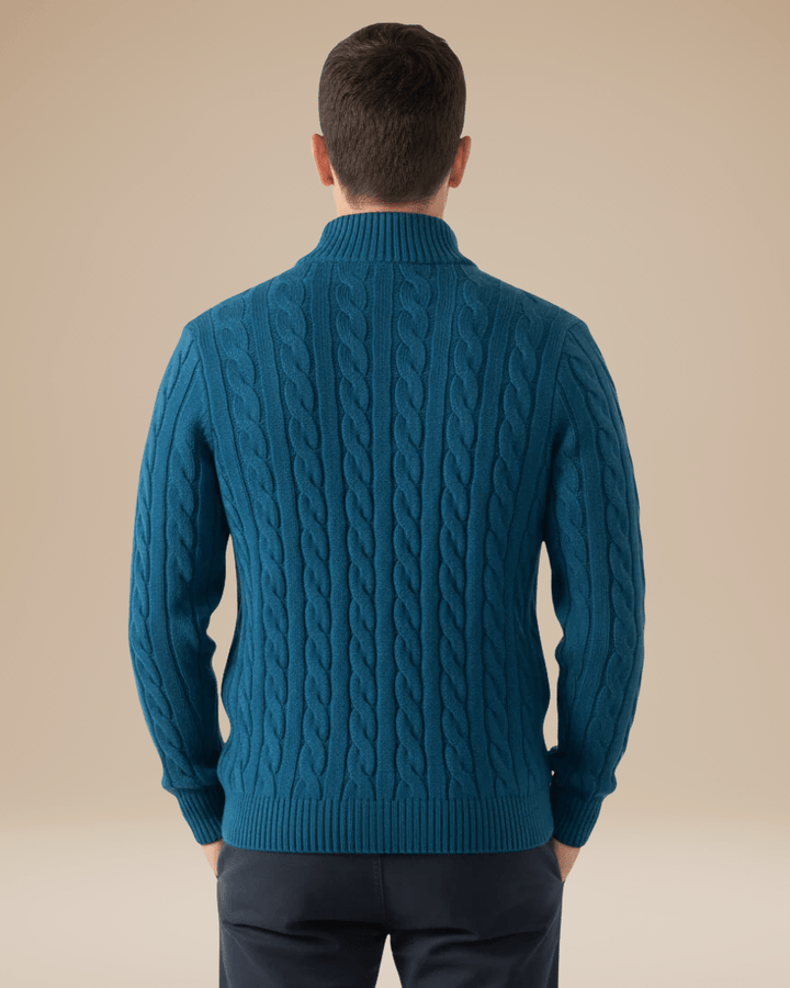 Unisex Cable Sweater with Half Zip | Comfort and Classic Style for Every Occasion