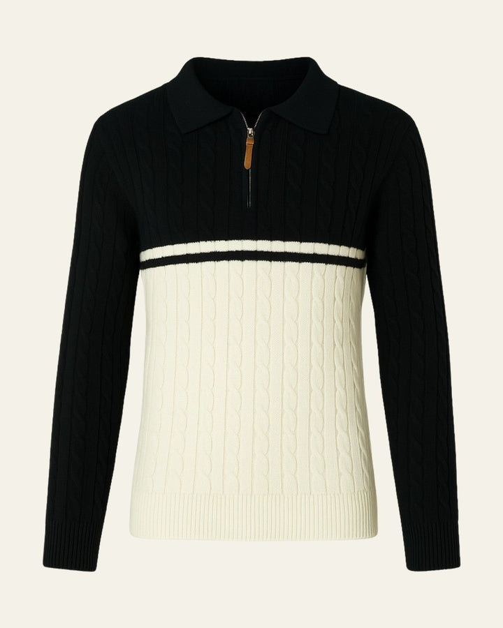 Polo de homem com meio fecho | Aquecimento envolvente e visual casual elegante