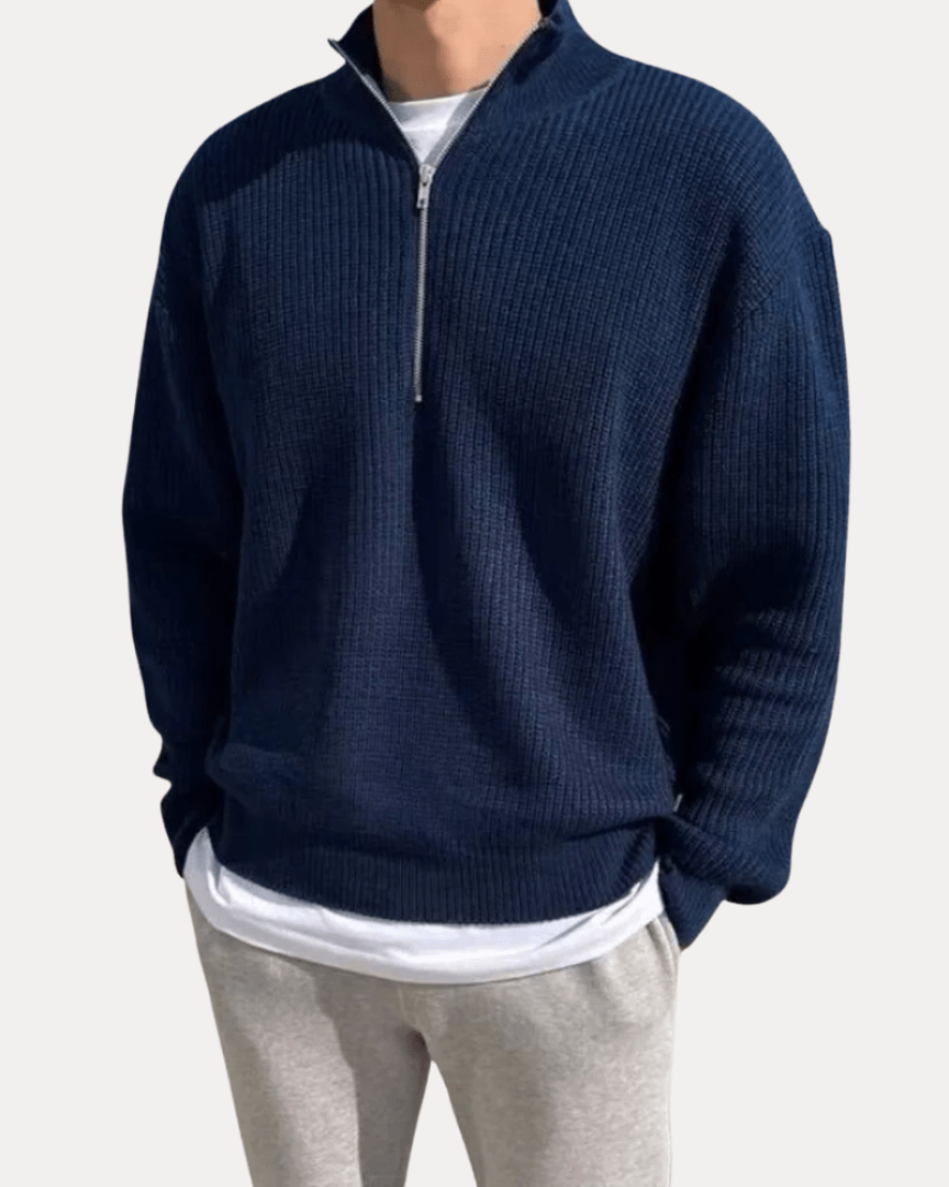 Maglione da uomo con mezza zip | Stile smart casual e comfort invernale