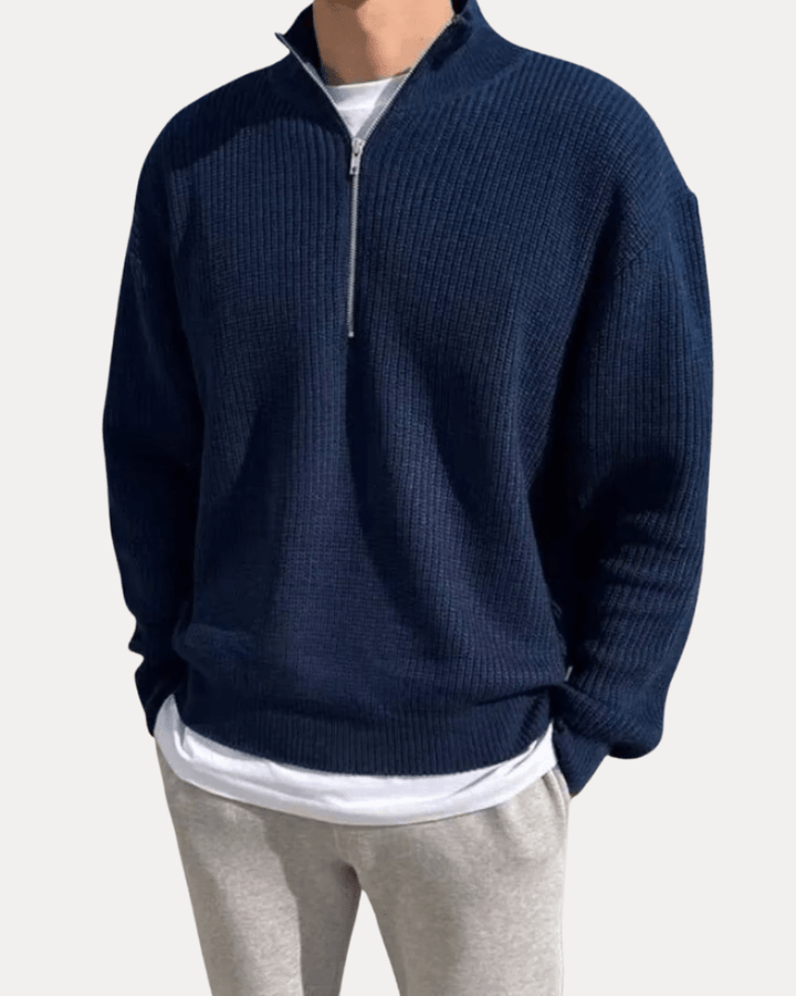 Maglione da uomo con mezza zip | Stile smart casual e comfort invernale