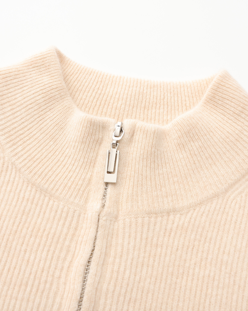 Elegant Zip Up Sweater | Everyday Comfort and Clean Style