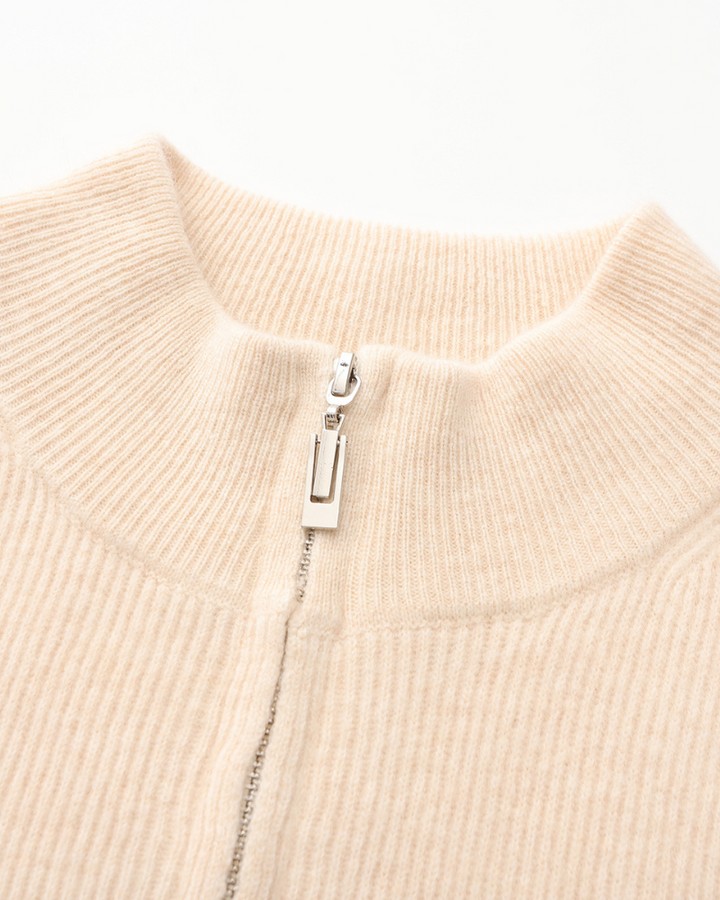 Elegant Zip Up Sweater | Everyday Comfort and Clean Style
