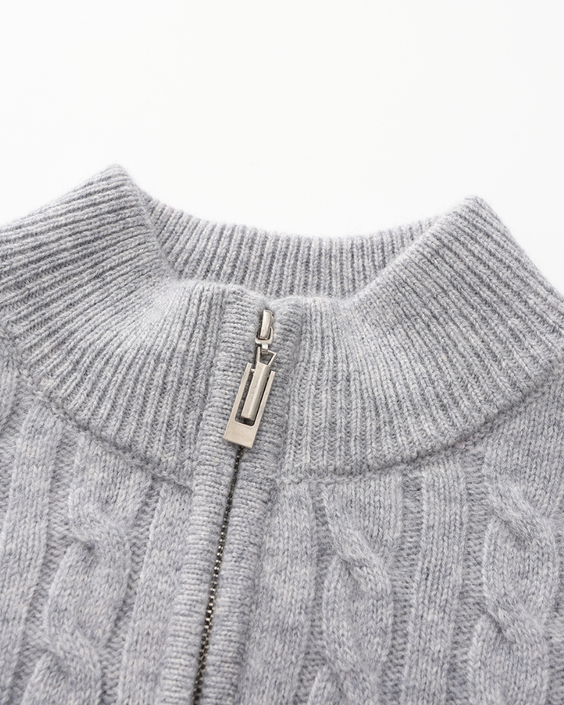 Cashmere Sweater with Half Zip | Comfort and Elegance