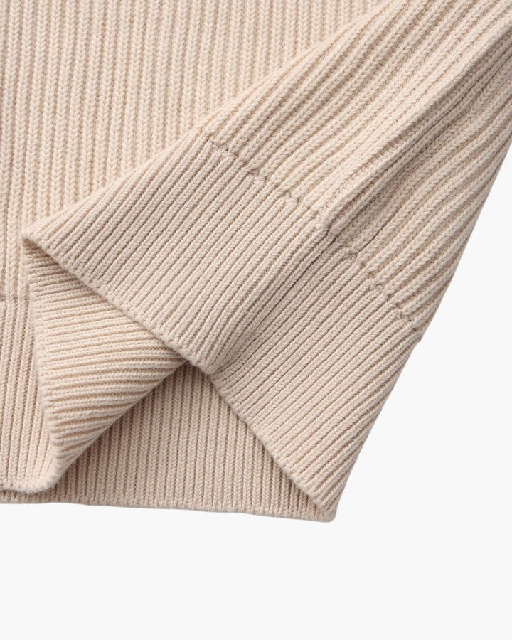 Jersey de algodón a rayas | Cuello redondo