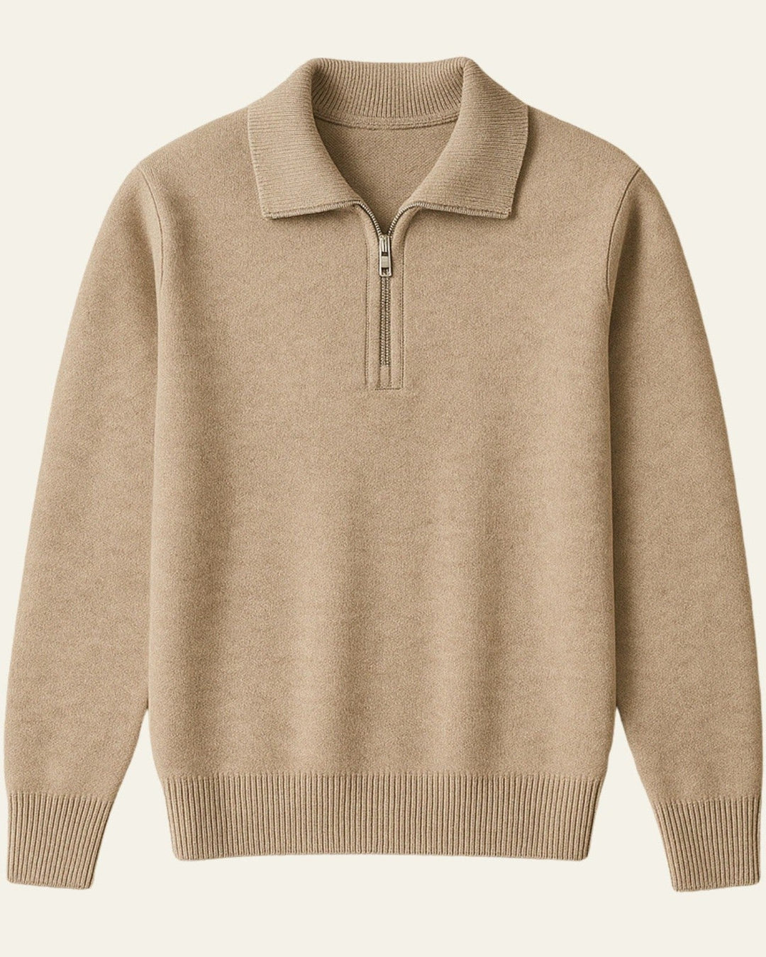 Jersey de cachemira con cremallera para hombre | Refinamiento y calidez discreta para looks formales y casuales