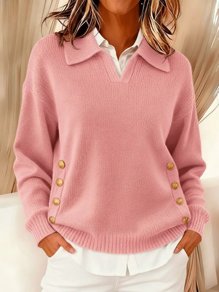 Erminia | Sweater with Polo Collar and Buttons