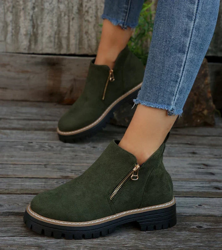 Rosina | Botines con cremallera y suela gruesa