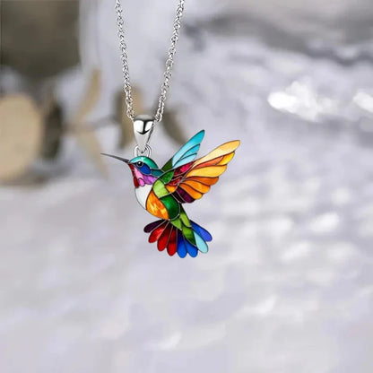 Éloria™ | Collana Colibrì Arcobaleno + Orecchini Abbinati in Omaggio