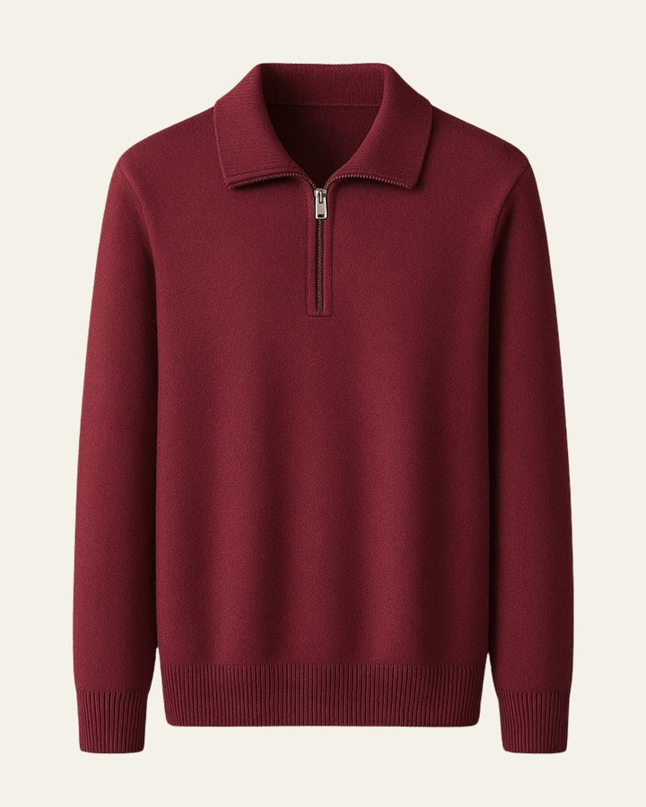 Jersey de cachemira con cremallera para hombre | Refinamiento y calidez discreta para looks formales y casuales