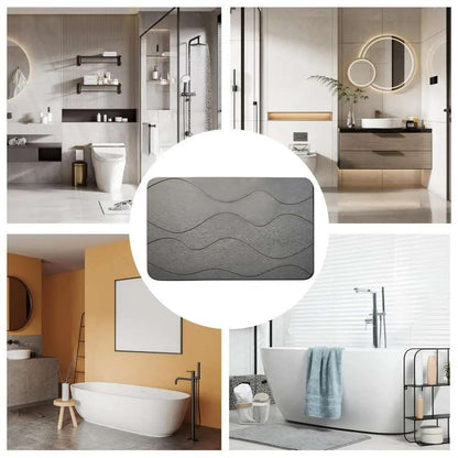 珪藻土バスマット 速乾 滑り止め 幾何学デザイン