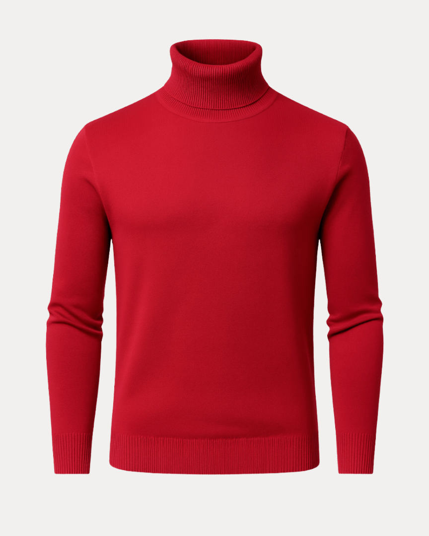 Jersey de cuello alto para hombre | Punto fino y suave, y calidez ligera