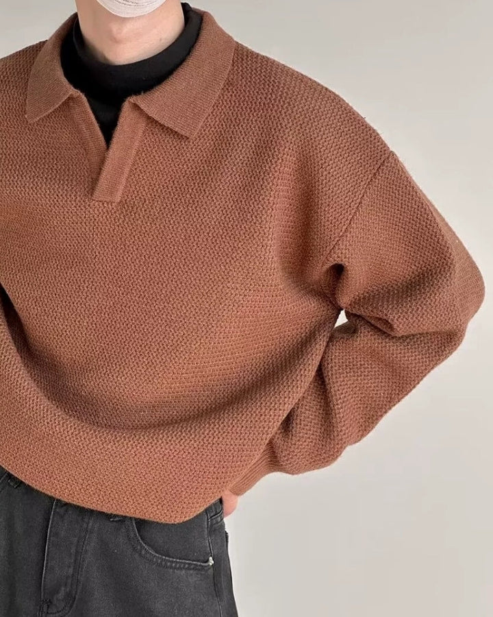 Jersey tipo polo de punto texturizado | Comodidad y estilo smart casual