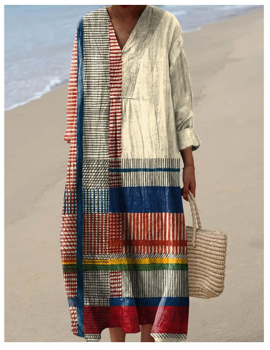 Marie™ | Printed round neck dress