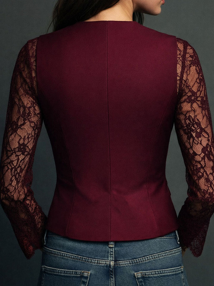 Sophie | Chaqueta entallada con mangas de encaje