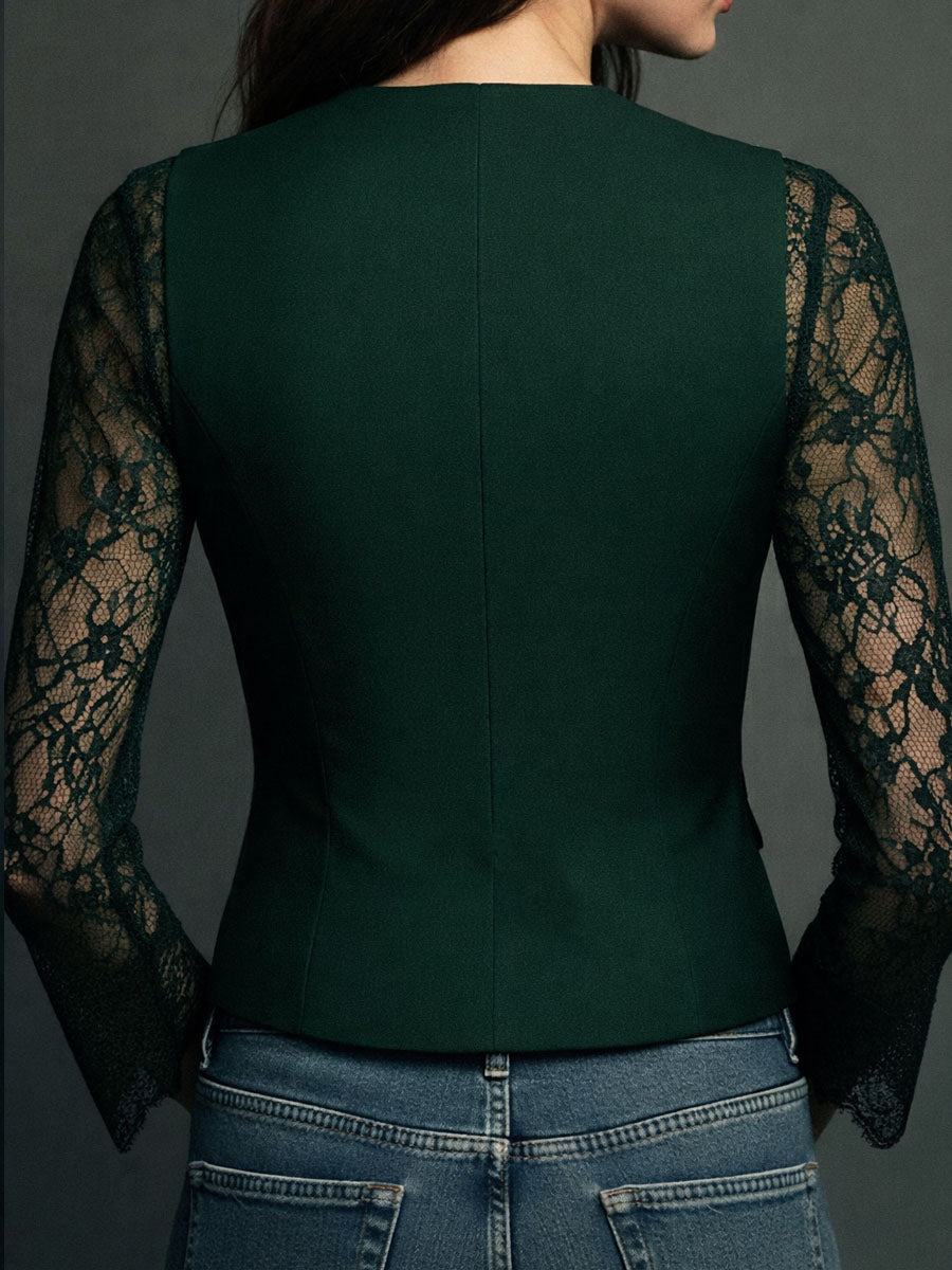 Sophie | Chaqueta entallada con mangas de encaje