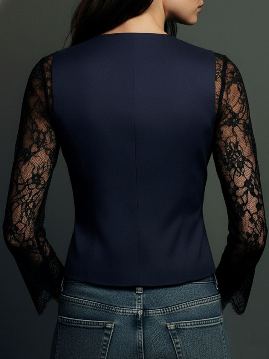 Sophie | Chaqueta entallada con mangas de encaje