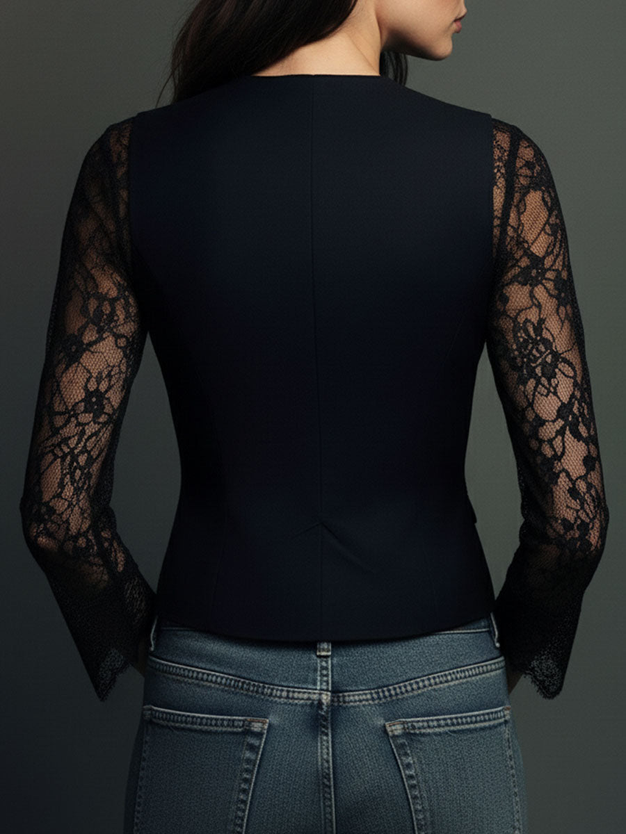 Sophie | Chaqueta entallada con mangas de encaje