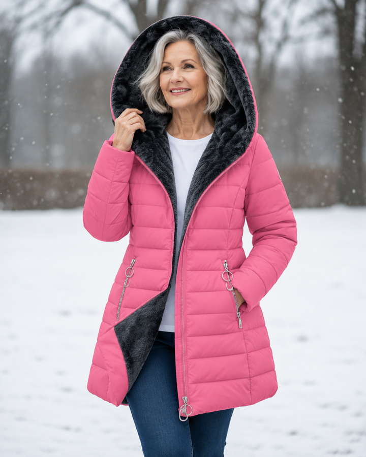 Aveline | Cappotto trapuntato con cappuccio e zip ad anello