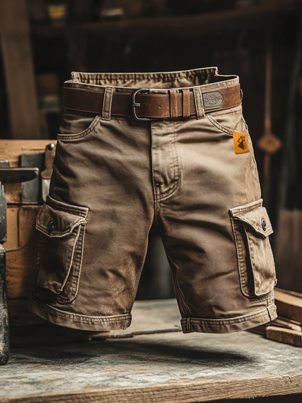 Cazel | Retro Multi-Pocket Cargo Shorts