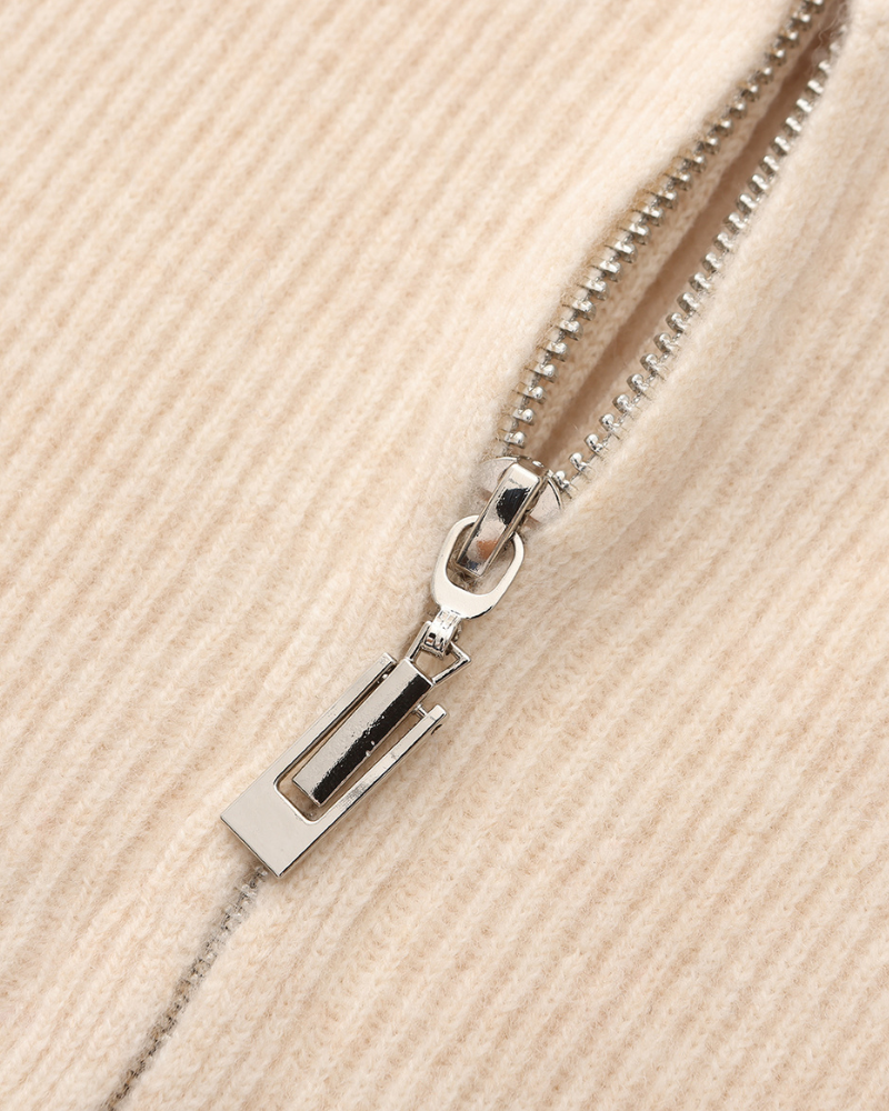 Elegant Zip Up Sweater | Everyday Comfort and Clean Style