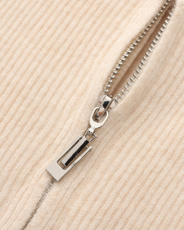 Elegant Zip Up Sweater | Everyday Comfort and Clean Style
