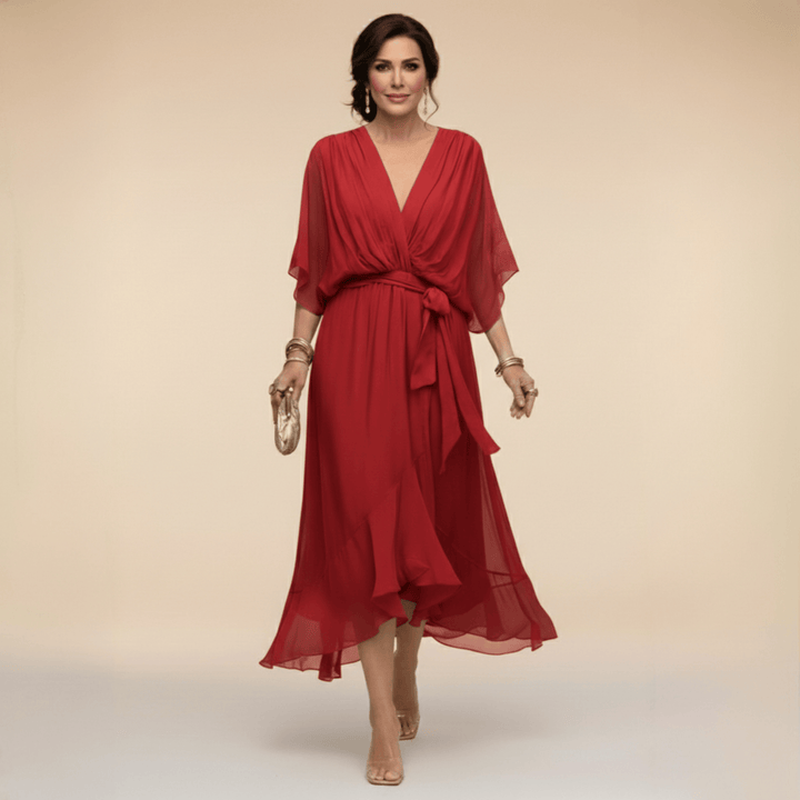 Marta™ | Abito in chiffon con scollo a V
