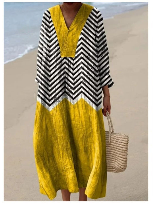 Marie™ | Printed round neck dress