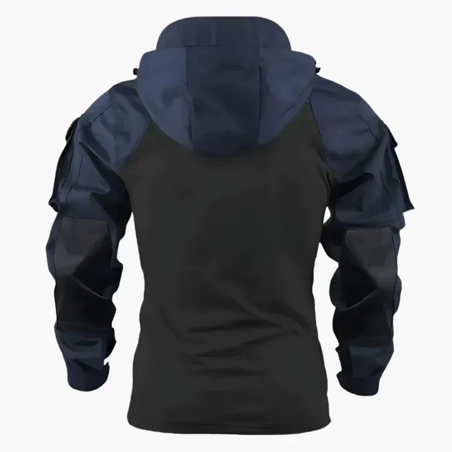 Maglia utility da uomo con zip a un quarto e pannelli a contrasto