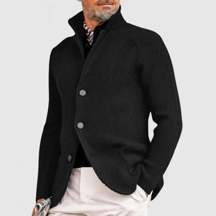 Santiago | Cardigan con bottoni e collo rialzato