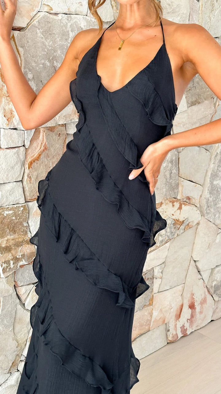 Luxe flowy maxi dress