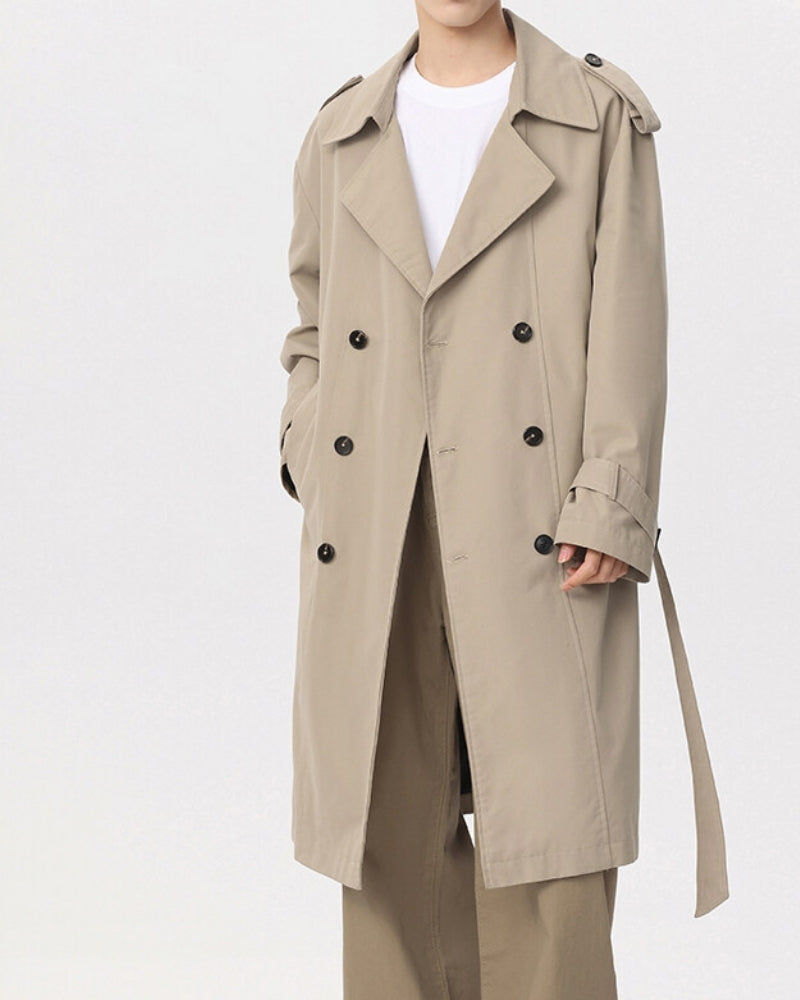 Gabardina clássica de trespasse | Elegância funcional