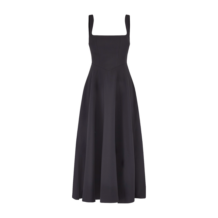 Abito Midi Donna con Gonna a Ruota