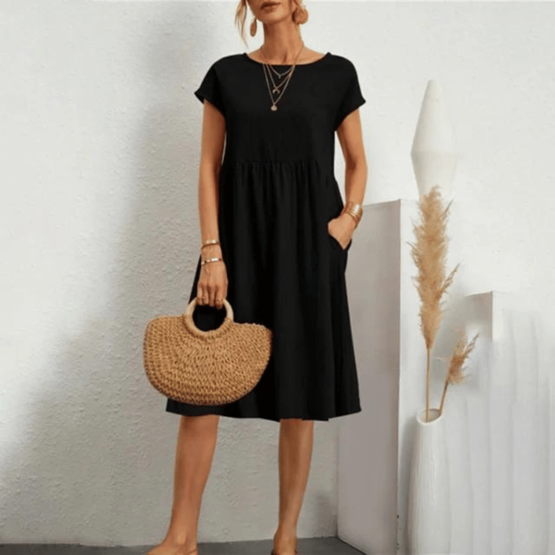 Abito Raffinato Donna con Tasche Laterali