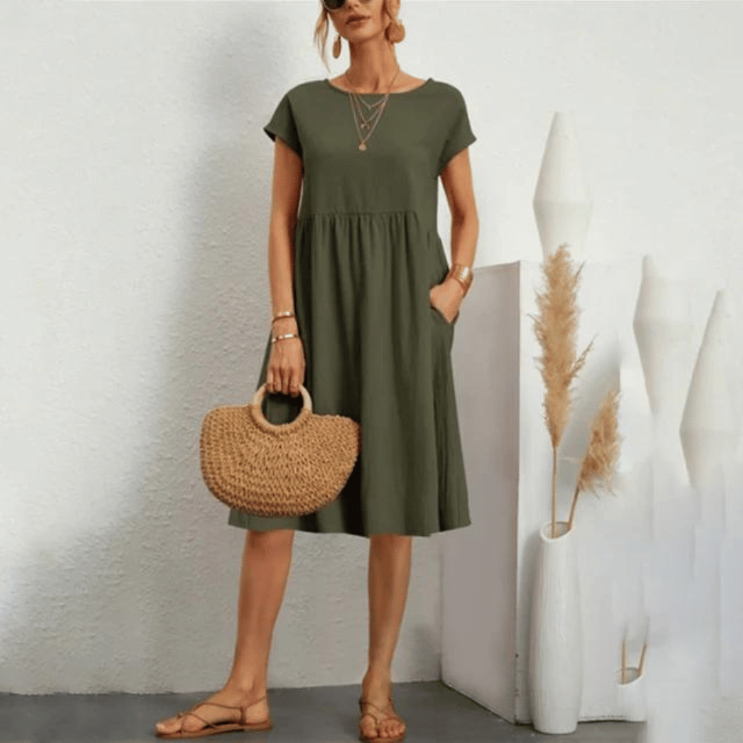 Abito Raffinato Donna con Tasche Laterali