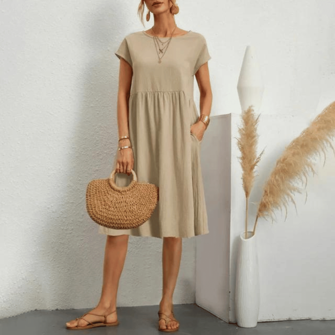 Abito Raffinato Donna con Tasche Laterali