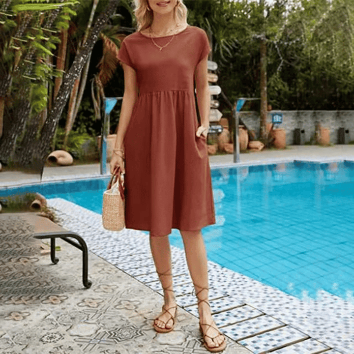 Abito Raffinato Donna con Tasche Laterali