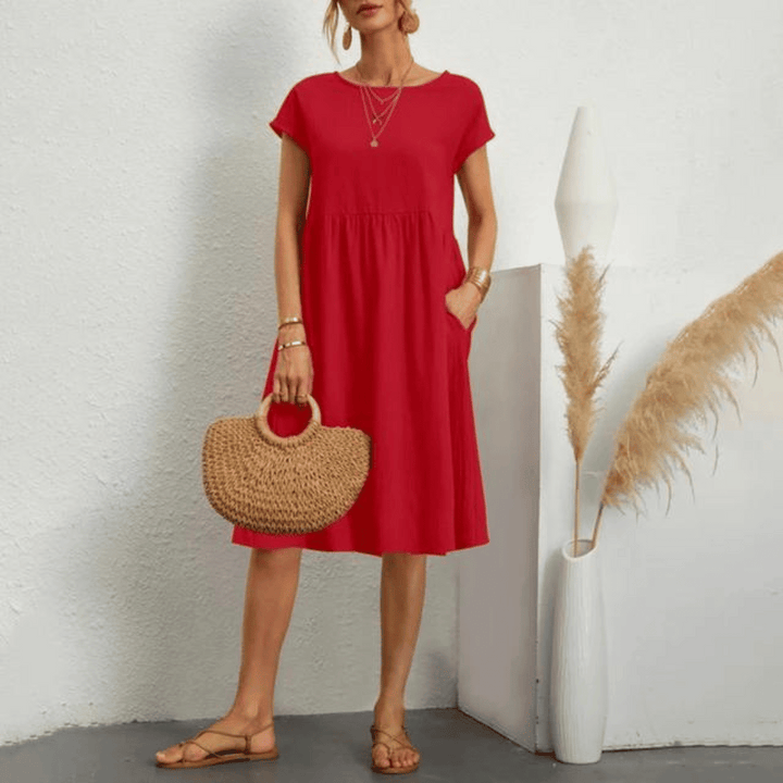 Abito Raffinato Donna con Tasche Laterali