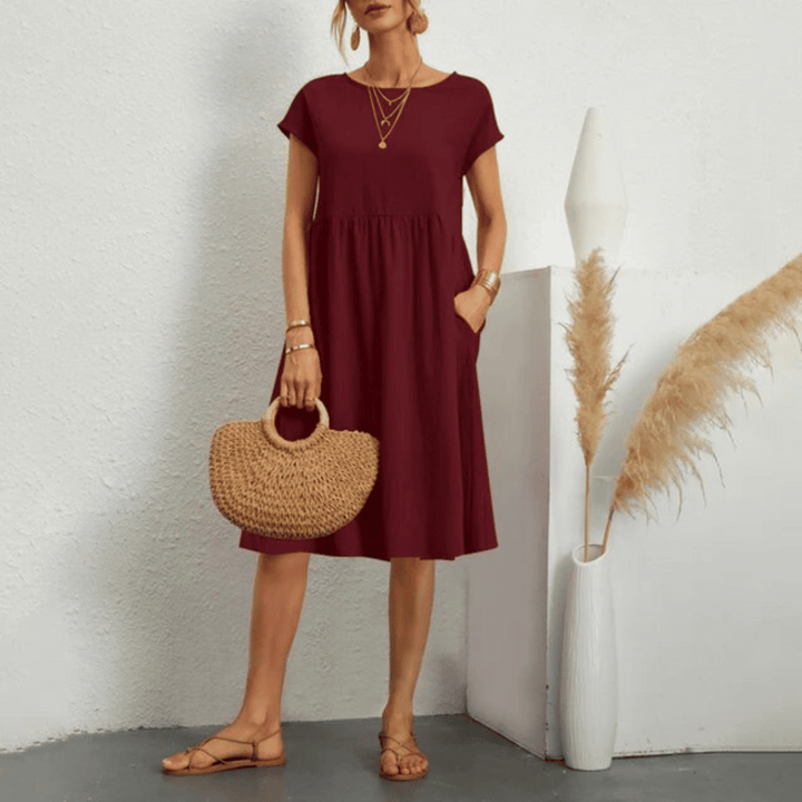Abito Raffinato Donna con Tasche Laterali