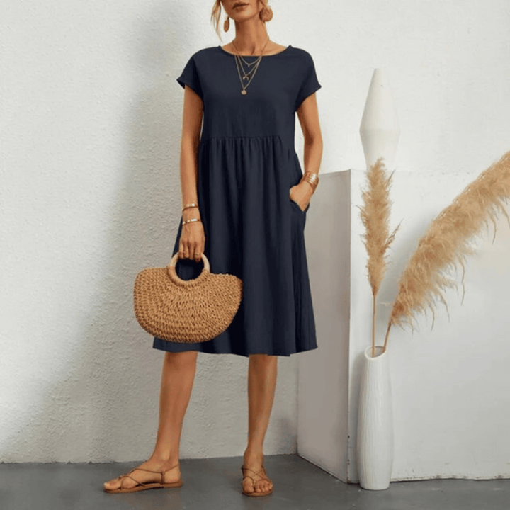 Abito Raffinato Donna con Tasche Laterali