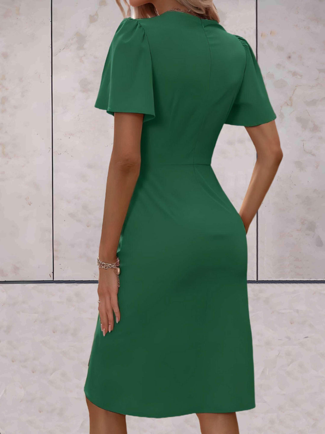 Classic V-neck wrap dress