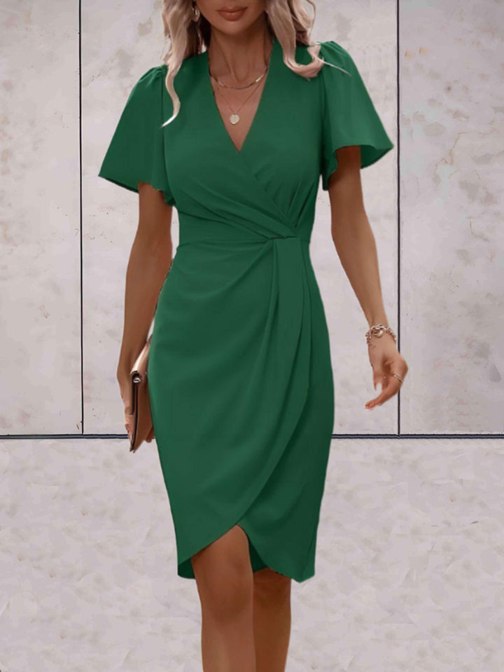 Classic V-neck wrap dress