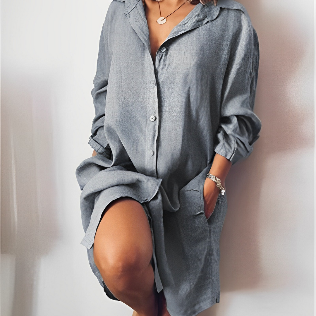 Long sleeve cotton dress
