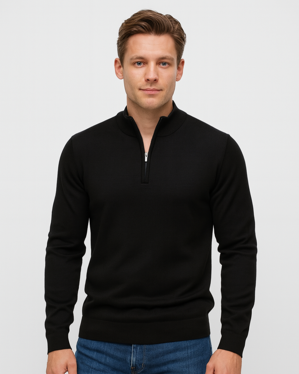 Jersey de media cremallera para hombre | Diseño esencial y comodidad diaria