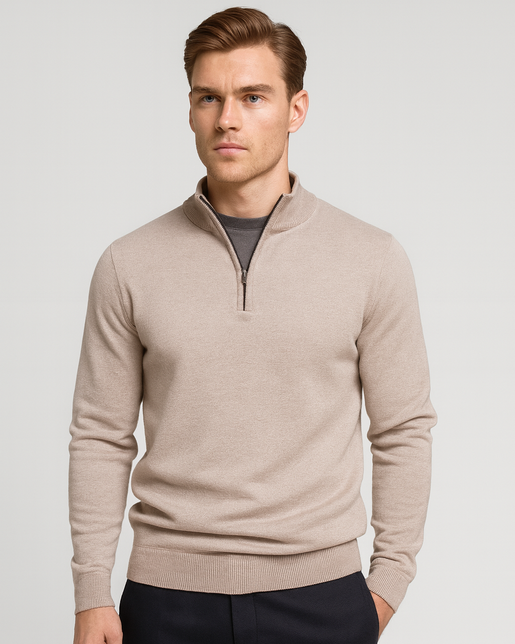 Jersey de media cremallera para hombre | Diseño esencial y comodidad diaria