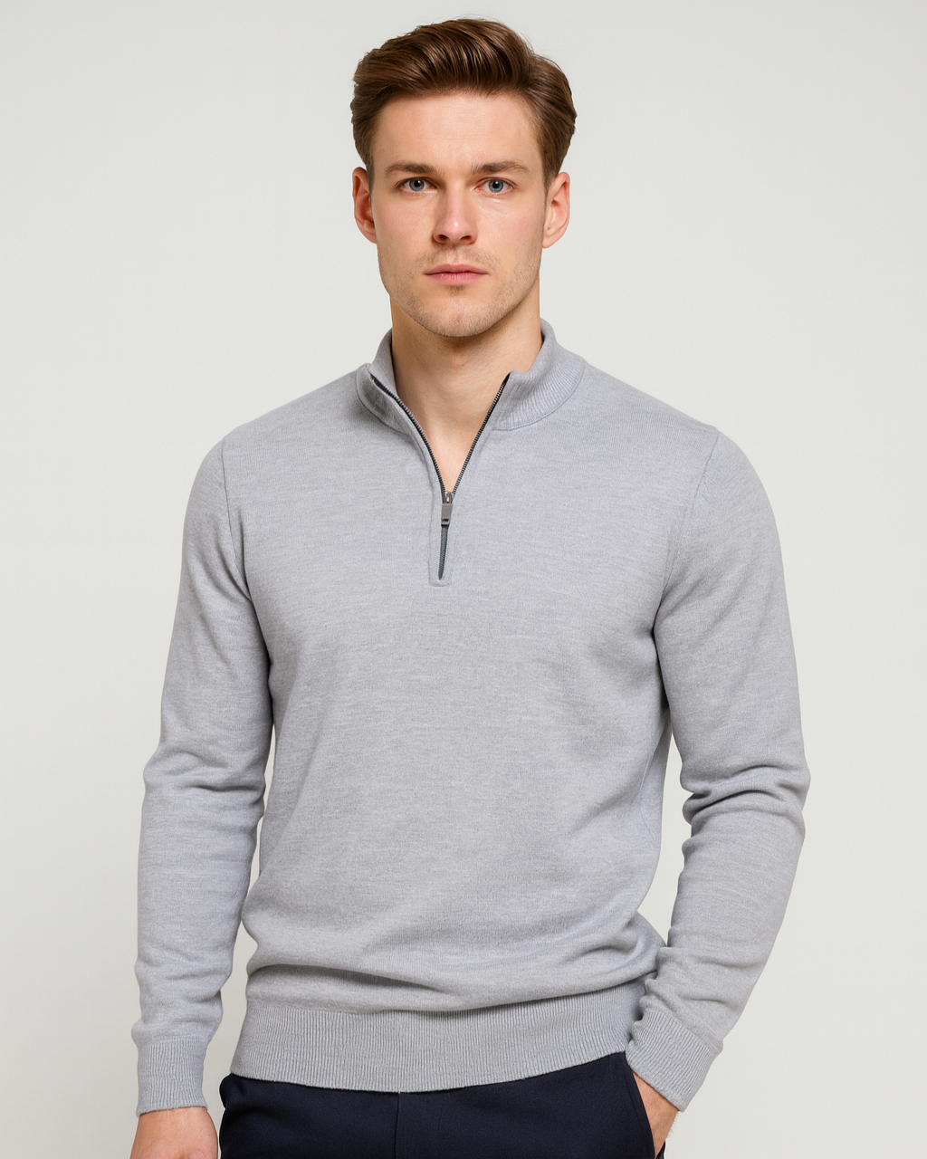 Jersey de media cremallera para hombre | Diseño esencial y comodidad diaria