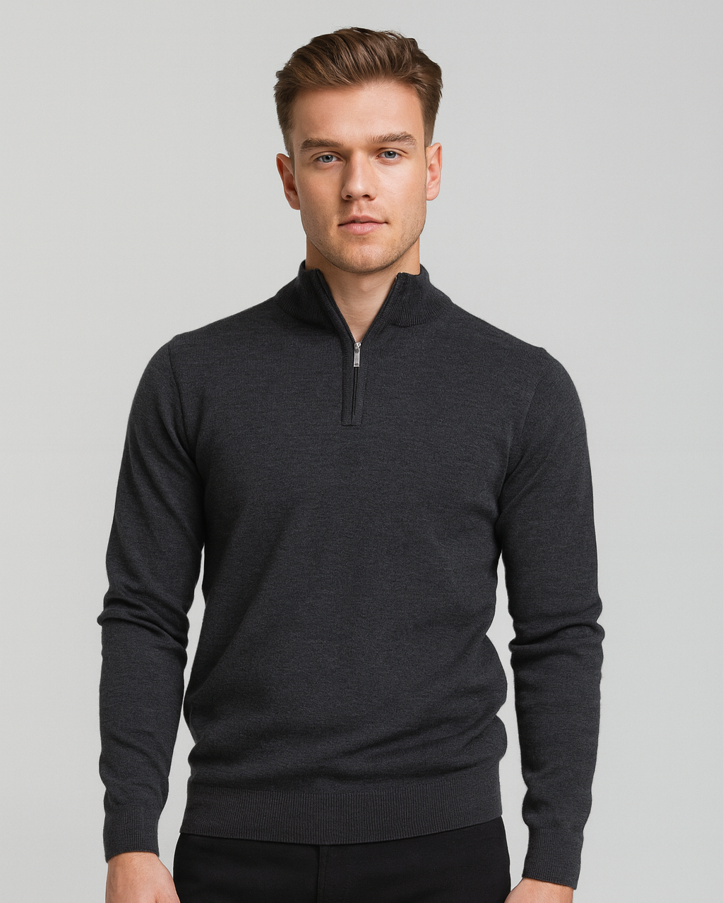 Jersey de media cremallera para hombre | Diseño esencial y comodidad diaria