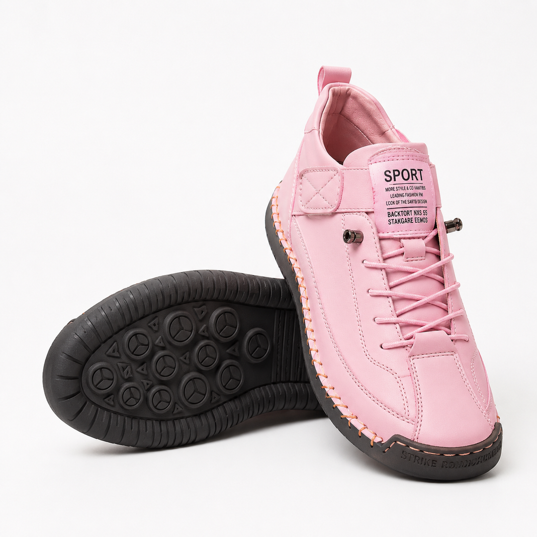 Oriana | Baskets à lacets avec surpiqûres contrastantes