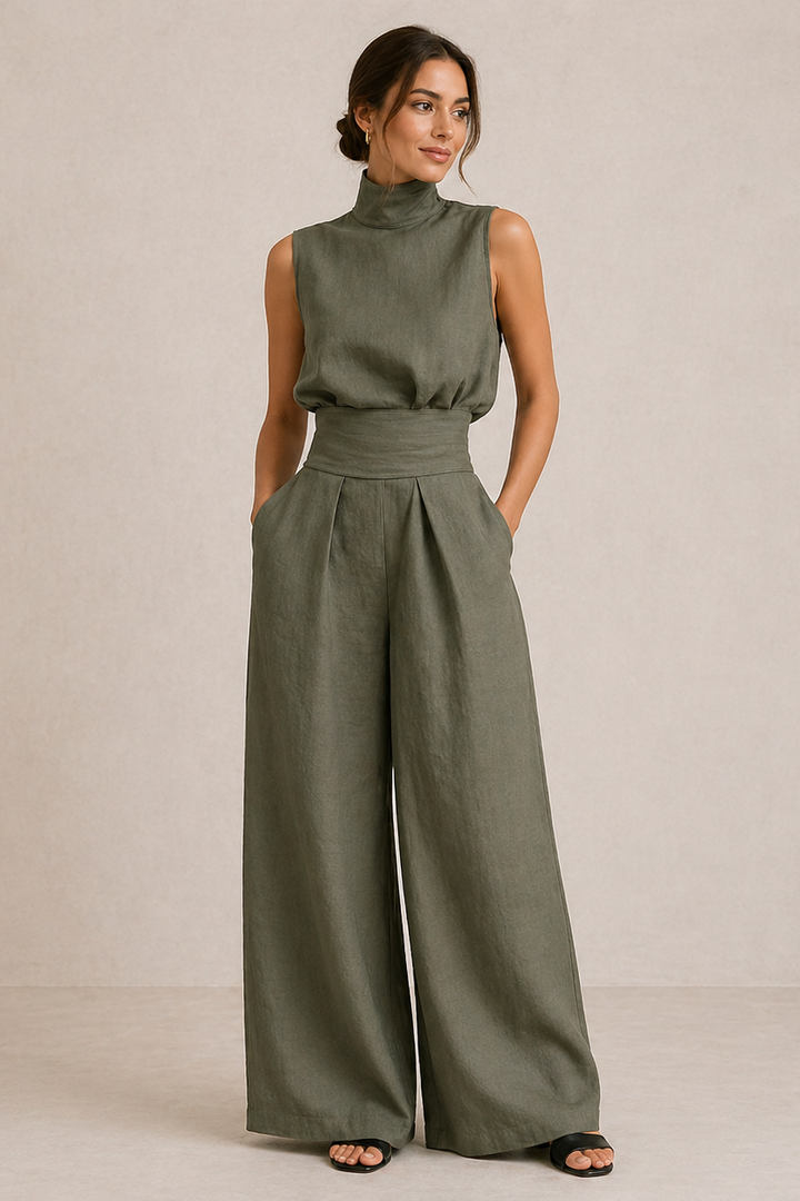 Zirella | Conjunto minimalista con pantalones anchos