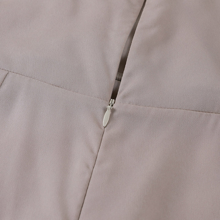 Satin-Look Sleeveless V-Neck Dress